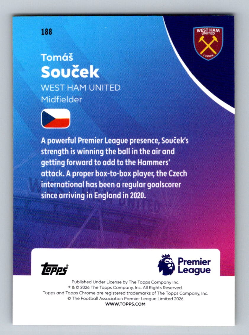 2025-26 Topps Chrome Premier League #188 Tomáš Souček