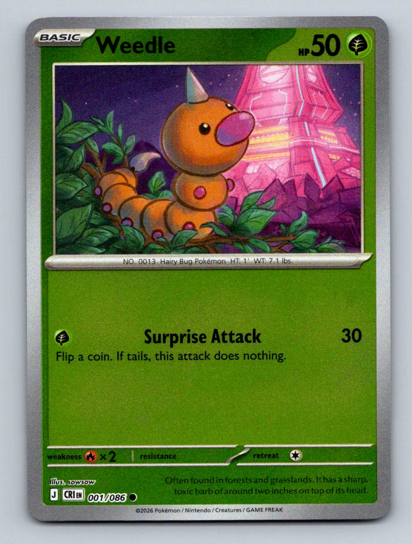 ME04: Chaos Rising #001/086 Weedle