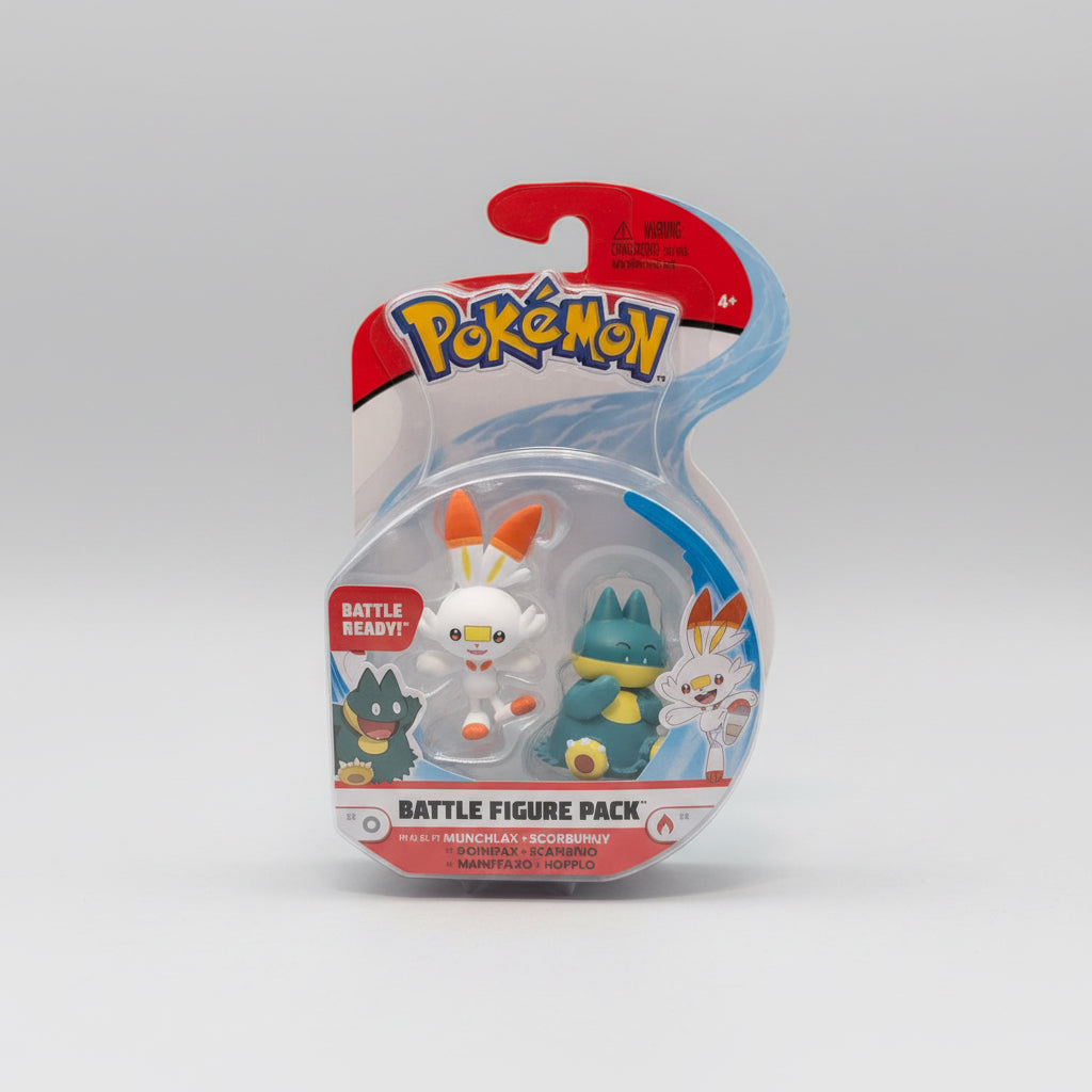 Pokémon Munchlax + Scorbunny Battle Figure Pack