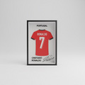 Cristiano Ronaldo Signed Portugal #7 Soccer Jersey 3D Printed