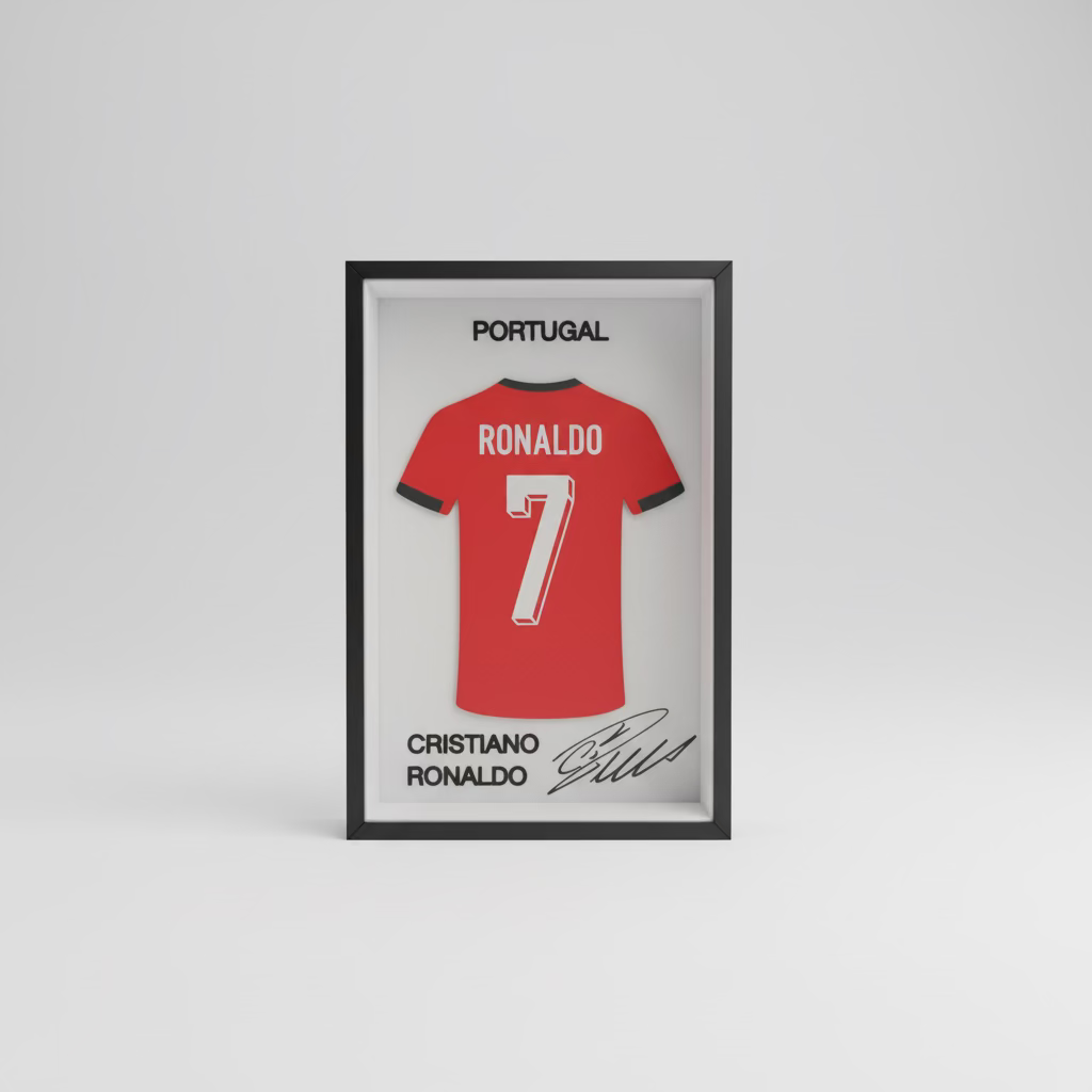 Cristiano Ronaldo Signed Portugal #7 Soccer Jersey 3D Printed