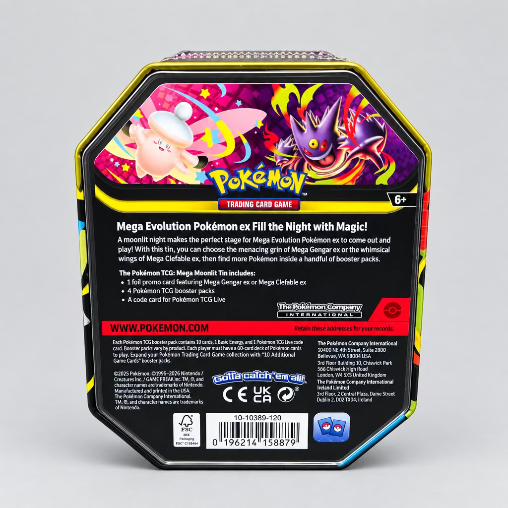Pokémon TCG: Mega Moonlit Tin (Mega Gengar ex)
